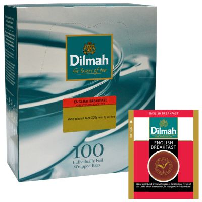 Black tea English Breakfast DILMAH s/s in foil, 2g x 100 pcs